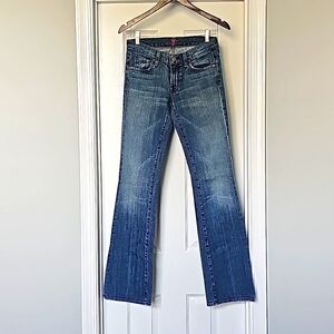 7 For All Mankind Pink Stitching Bootcut Denim Size W27 L32 Limited Edition